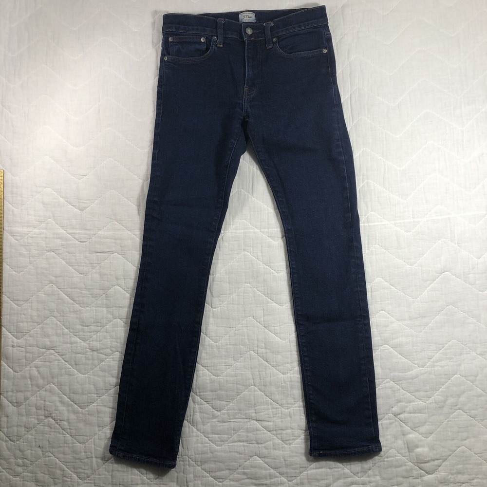 J Crew Jeans Men's Size 30 x 32 Denim Blue 250 Skinny Kurabo Japanese (30x29.5)